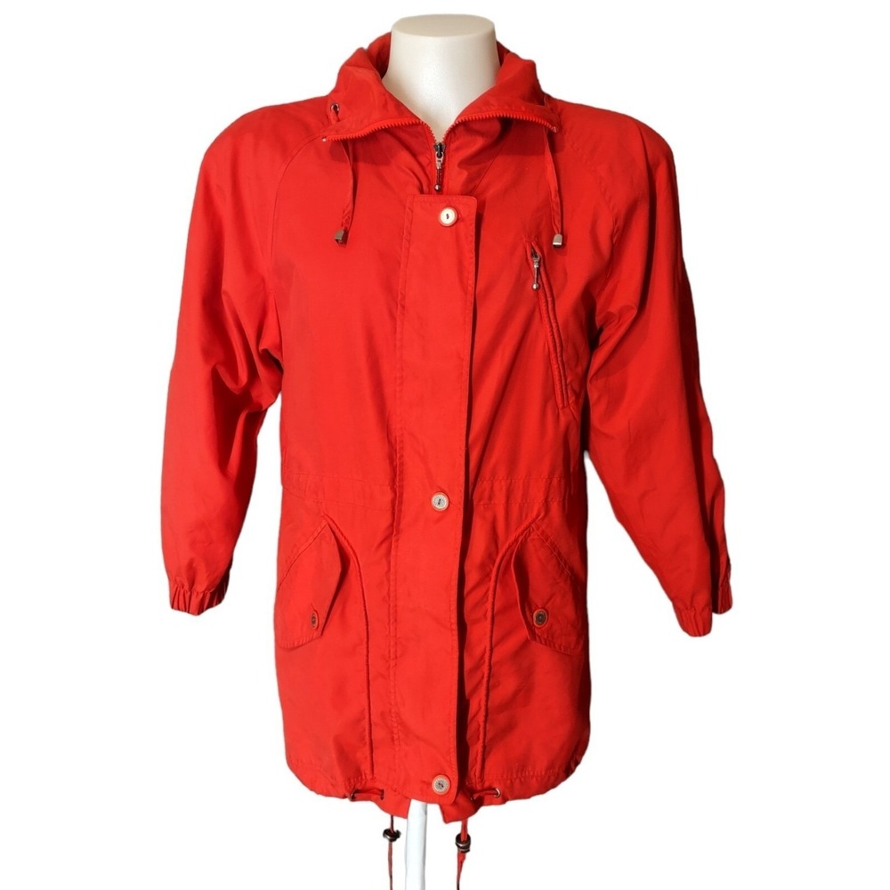 Monica Gray Jacket 8 Women Vintage Outerwear Gorp Core Red Retro Y2K Windbreaker